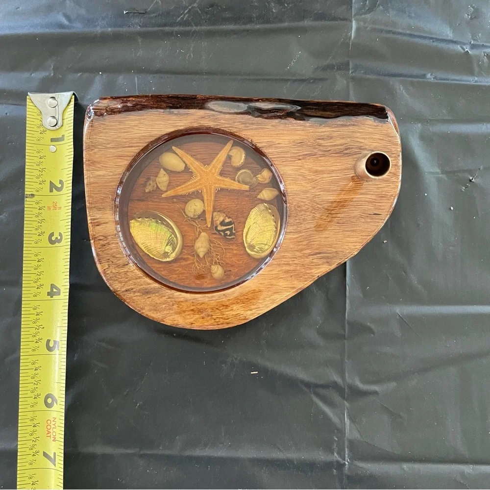 Abe Hanks Myrtlewood Ocean-Inspired Pencil Holder